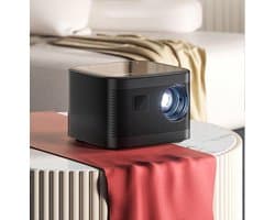 Android Beamer - Projector Thuiskantoor - Film Kijken - Automatische Focus - 1920x1080p Resolutie - Zwart