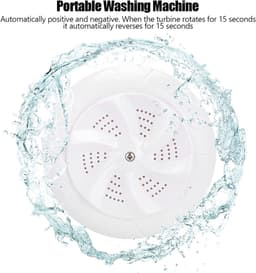 Mini Draagbare Ultrasone Turbo-wasmachine voor Huishoudelijk Wasgoed op Reis, USB-aangedreven 6W, 1KG Capaciteit, Geschikt voor Reisbureaus (Wit) — thumbnail 2
