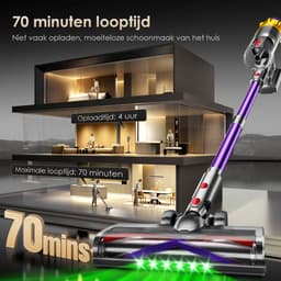 Elekiatech - Steelstofzuiger Draadloos - 65000Pa - 70 Min Gebruikstijd - 8-in-1 Filtersysteem - Paars — thumbnail 2