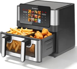 Sinaopus XXL Airfryer 8.5L 905A – Met Dubbele Mand – 12 Kookprogramma’s – Onafhankelijke Snelle Opwarming – Geschikt voor Gezinnen – Kijkvenster – Eenvoudig te Reinigen – Capaciteit voor 4 tot 5 Personen — thumbnail 1