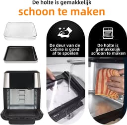 Sinaopus XXL Airfryer & Mini Oven in één – 12L Extra Grote Capaciteit – Inclusief 4 Accessoires – 12 Voorgeprogrammeerde Functies – LED Display – Makkelijk te Reinigen — thumbnail 3