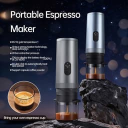 Torngat NomadBrew Pro - 3-in-1 Zelfverwarmende Draagbare Espressomachine 20 Bar - Premium Reis Koffiezetapparaat, Koffie Apparaat en Koffie Machine voor Auto, Camping, Camper en Onderweg - Voor Gemalen Koffie, NS en DG Capsules - 7800mAh - Zilver — thumbnail 5
