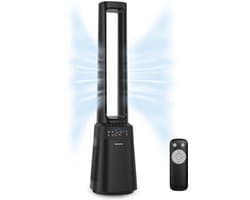 Auronic Torenventilator - Bladeless Model 2 in 1 - Luchtreiniger met HEPA-filter - Ventilator - 10 Standen - Afstandsbediening - 105 cm - Zwart — afbeelding 1