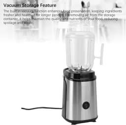 Keukenmachine - Voedselbereider - Snel Ingrediënten Verwerken - Vacuüm Opslagfunctie - 36x20x12 cm - Zwart — thumbnail 2