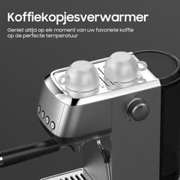 AIMASON CM1662 Italiaans Espressoapparaat 1350W - 20 bar Italiaanse hoge druk extractie - Professioneel melkopschuimsysteem - 1,3 liter watertank - Eenvoudig roestvrijstalen ontwerp - RVS — thumbnail 4