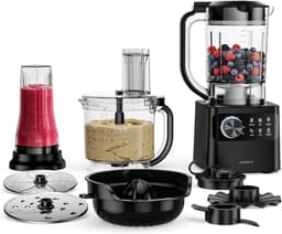 Keukenmachine met Mixer - Multifunctionele Keukenapparaat - Allround Keukenwerk - Krachtige 1200W Motor - 2L Kom - Zwart — thumbnail 1