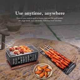 OmGoods - Dailygoody - Japanse Stijl Barbecue Grill - Mini Houtskool Kachel - Voor Gezellige - Hibachi voor Yakiniku - Perfect voor Camping — thumbnail 4
