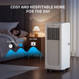 Mobiele Airconditioner - 8500 BTU - 3-in-1 met Ontvochtiger en Ventilator - Digitaal Display - Wit — thumbnail 6