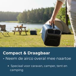 Evolar Mobiele Airco - Caravan / Camping / Tent - Koelen & Verwarmen - 5200 BTU - Mini Airco - EVO-CA05CHBL — thumbnail 6