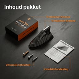 VCTparts® Universele Haaienvin Autoradio Antenne Carbon – Stijlvolle AM/FM Antenne voor Auto's met Eenvoudige Installatie — thumbnail 4