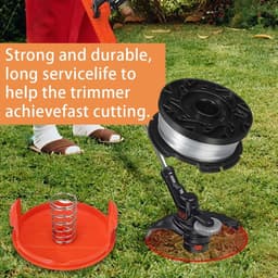 3+1+1 stuks draadspoelen – Vervangende spoelen grasmaaier, geschikt voor Black+Decker AF-100 — thumbnail 2