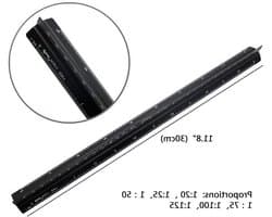 Professionele Aluminium Driehoekige Schaalmeter voor Architecten en Ingenieurs - Metingen 1:20, 1:25, 1:50, 1:75, 1:100, 1:125 - Ideaal voor Precisiewerk en Ontwerpen