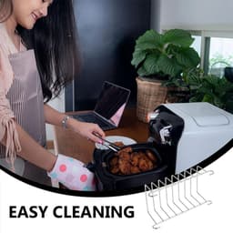Toastrek - Broodrek - Zilver - Accessoire voor airfryer Broodrek - Toastrek - Toastgrillrek - Multifunctioneel broodrek - Uitlekrek voor airfryer - Geschikt voor het roosteren van brood en spiesjes — thumbnail 5