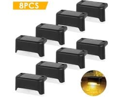 8 stuks LED-zonnelampen voor buiten, tuinverlichting, terrasverlichting, trapverlichting op zonne-energie, waterdichte trapverlichting op zonne-energie, terras- en tuindecoratie