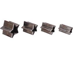 Emporte-pieces voor leer met pentagramvorm - Hoogwaardige stalen snijset met 4 stuks en opbergdoos voor handwerk, ideaal voor creatief knutselen en leerbewerking