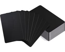 Matte Zwarte Metalen Visitekaartjes - 24 Stuks Lege Aluminium Kaarten voor Kantoor, DIY en Cadeaus (0.45mm Dikte)