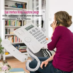 Vaste Telefoon - Telefoon met Beller ID - Thuis en Kantoor - Ruisonderdrukking - Niet gespecificeerd - Wit — thumbnail 3