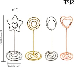 12 Stuks Hartvormige Kaart Houder, Foto Clip voor Notities, Foto's en Trouwen, Ideaal voor Tafel Decoratie en Evenementen — thumbnail 3