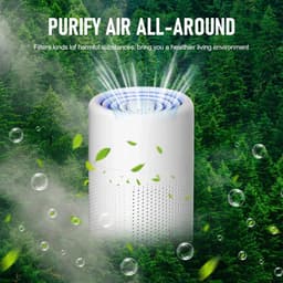 HEPA Luchtreiniger - Wit - 12 x 12 x 20 cm - Compact Luchtfilter met USB-aansluiting en Aromatherapie - Voor Allergieën en Huisdiereigenaren — thumbnail 4