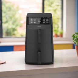 Dubbele Airfryer - Heteluchtfriteuse Dubbel - Gezond Koken - PFAS-vrije Anti-aanbaklaag - 11 Liter - Zwart — thumbnail 4