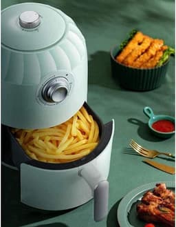 Air Fryer, Small Air Fryer, Airfryer with Less Oil, 800W Air Fryer Oven Pizza Cooker, Non-Stick Baking Basket, Overheat Protection, Timer+Temperature Control Airfry — thumbnail 1