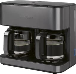 ProfiCook KAD 1308 Dark Inox - Dubbele Filter-koffiezetapparaat - 2x 14-16 kop - glazen kan — thumbnail 4