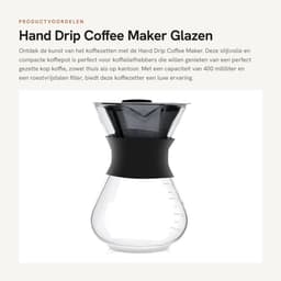 Dailygoods- Koffiezetapparaat Compact - Glazen Koffiepot - Roestvrijstalen Filter - Hittebestendig Borosilicaatglas - Duurzaam en Gebruiksvriendelijk — thumbnail 5