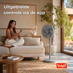 Evolar Smart Ventilator Staand - 30W - Incl. Accu - Statiefventilator - Ambient Light - WiFi - App & Afstandsbediening - EVO-SF30GW — thumbnail 3