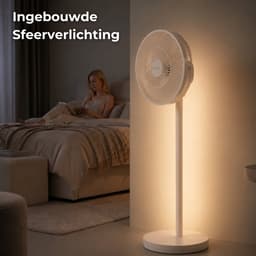 Evolar Smart Ventilator Staand - 30W - Incl. Accu - Statiefventilator - Ambient Light - WiFi - App & Afstandsbediening - EVO-SF30WW — thumbnail 3
