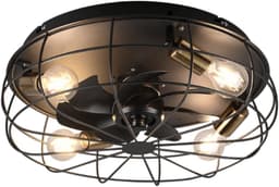 Fantiluxe - Sam - Plafondventilator met verlichting - Zwart - Ø48cm - Afstandsbediening - Met lamp - Plafond ventilator - Slaapkamer — thumbnail 5