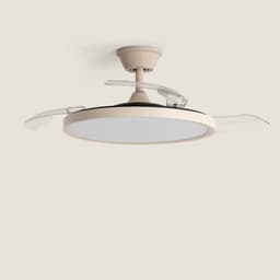 Fantiluxe - Varnvik - Plafondventilator met verlichting - Beige Transparant - Ø106cm - Afstandsbediening - Met lamp - Plafond ventilator - Slaapkamer — thumbnail 5