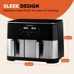 Instant Pot Vortex Dual 11L PFAS-vrije Airfryer - Dubbele mand 7L + 4L - 8-in-1 kookfuncties - EvenCrisp™ Technologie - SyncCook™ & SyncFinish™ - Snelle energiezuinige airfryer voor het hele gezin — thumbnail 2