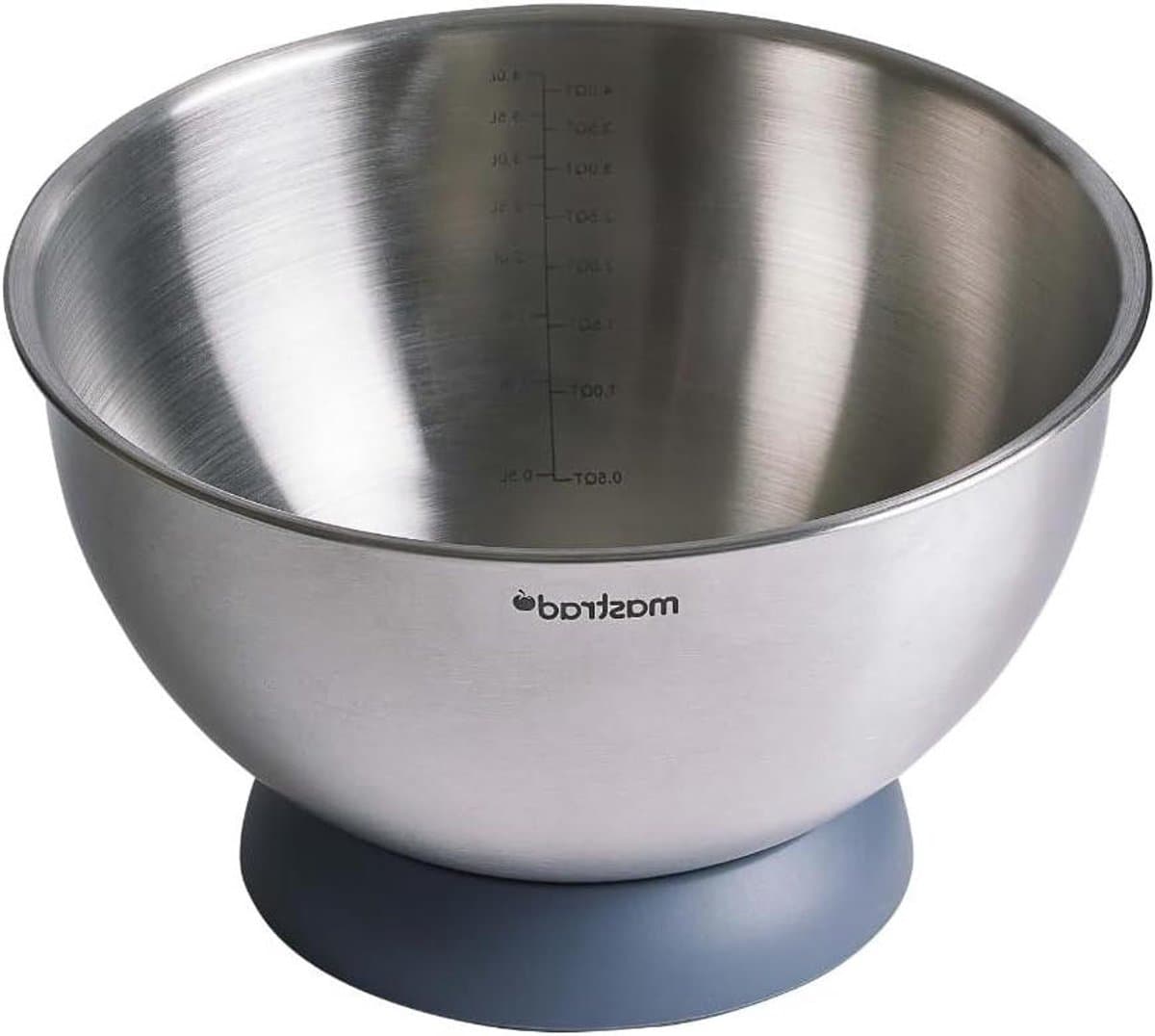 Rvs Mengkom - Keuken Kom - Grote Bereidingen - Afneembare Antislip Bodem - 5 Liter - Zilverkleurig — afbeelding 1