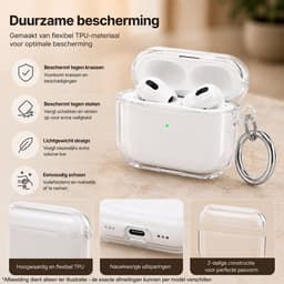 Case geschikt voor AirPods 4 Gen (2024 / ANC) Hoesje – Transparant TPU Case met Ring - Helder — thumbnail 3