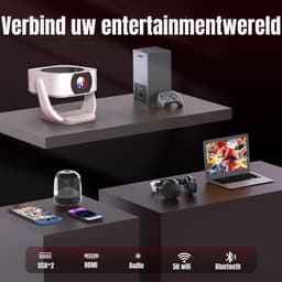 AHD® Mini beamers - Projector - Mini beamer - Wit - ‎25cm x 23cm x 20cm — thumbnail 2