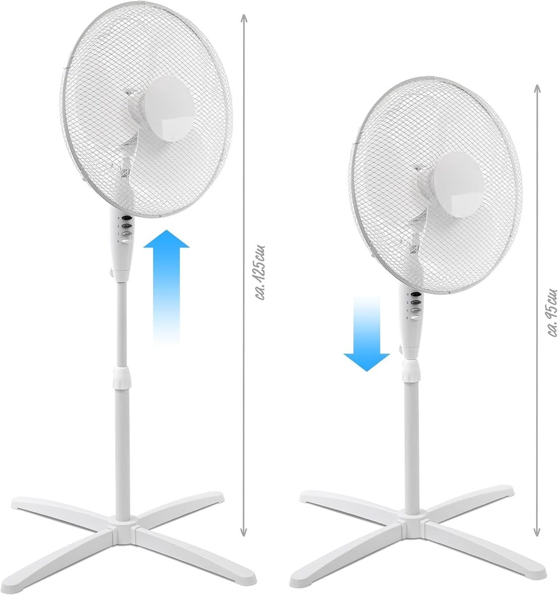Staande Ventilator - Vloerkoeler - Ruimte Verkoelen - Verstelbare Hoogte - 40 cm - Wit — afbeelding 1