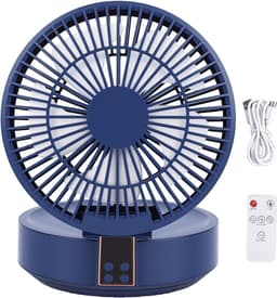 Tafelluchtcirculatieventilator - Bureau ventilator - Persoonlijke koeling - Draadloos oplaadbaar - 18x18x11 cm - Wit — thumbnail 1