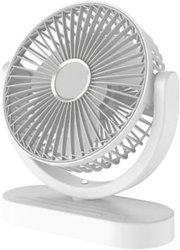 KZQ Usb Tafelventilator Stil Kantelbaar Met 3 Snelheden - Bureauventilator Voor Koeling Thuis En Kantoor - Wit — thumbnail 1