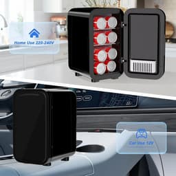 Innovastore Minikoelkast - Koelkast - Minibar - Thermo-elektrische koelkast - Koel- en verwarming - 6liter - 220-240V - Wit — thumbnail 3