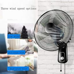 Elektrische Wandventilator - Schommel Ventilator - Ruimte Koelen - Krachtige Motor - 18 inch - Zwart — thumbnail 5