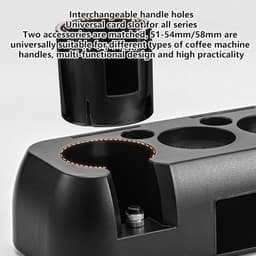 Espresso Tamping Station - Koffie Accessoire - Koffie Bereiden - Verstelbare Hoogte - 51-58 mm - Zwart — thumbnail 5