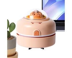 Bureau Stofzuiger - Mini Stofzuiger - Kruimels Verwijderen - Stille Werking - 8.5 cm Hoog - Bruin