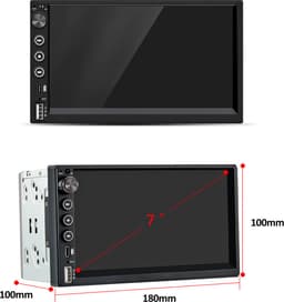 JUNSUN 7 inch 2DIN Autoradio met Draadloze Carplay & Android Auto - IPS Scherm (1024x600) + Achteruitrijcamera + Bedieningsknop + Installatieset + Microfoon + USB + FM Radio — thumbnail 2