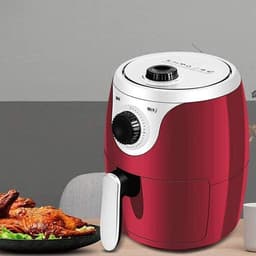 Heteluchtfriteuse - Kleine Frituurpan - Gezond Koken - 360° Hete Lucht - 28.5*24 cm - Rood — thumbnail 4