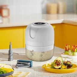 Uienhakker | USB Oplaadbaar Keukengerei Rolling GroentenMixer | Draagbare Elektrische Keukenmachine Voor Vlees Chili Ui Gehakte Fruit Noten,Fijn gehakt — thumbnail 4
