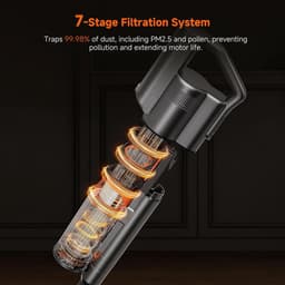 Uwant V500 Draadloze Stofzuiger met Automatisch Leeg- en Stofopvangsysteem,Krachtige zuigkracht van 50.000 Pa, drie standen,LED-stofverwijderingslamp,7-laags HEPA-filtratie, Anti-klitborstel, Steelstofzuiger voor Dierenhaar,Harde Vloeren en Tapijt — thumbnail 2