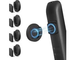Daity 4-delige magnetische muurbeugel voor afstandsbediening - houder voor tv-afstandsbediening - geschikt voor tv-achterwand - slaapkamer/kantoor/camper/huis (zwart)