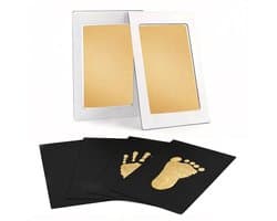 2 stuks Baby Handprint en Footprint Kit, Baby Handprint Inktpads met Clean-Touch, Inkless Print Kit Veilig Niet-giftig voor Baby Voeten en Handen, Pet Paw, Ritueel voor pasgeborenen, hand- en voetafdrukken van de baby, 6*9.5cm