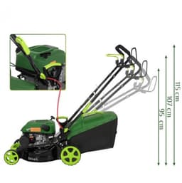 MOZY® - Grasmaaier op Benzine - 50 Liter Opvangbak - 8 Maaihoogte Instellingen - 406 mm Breed - 3000 RPM - met Reserve Mes - Verstelbare Hoogte - Benzinegrasmaaier — thumbnail 4