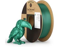 kexcelled PLA Metallic 1,75 mm, Silk Metal 3D Printing Filament PLA +/- 0,03 mm, Metalen Oppervlak, Kartonnen Rol, 1 kg Spoel (2,2 lbs), Glanzend, Geschikt voor de Meeste FDM Printer, Mitternachtsgrün